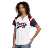 Atlanta Braves Starter Women's Game On Notch Neck T-Shirt - White