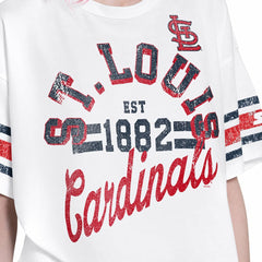St. Louis Cardinals Starter Women's Cropped Hurry Up Offense T-Shirt - White