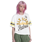 San Diego Padres Starter Women's Cropped Hurry Up Offense T-Shirt - White
