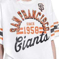 San Francisco Giants Starter Women's Cropped Hurry Up Offense T-Shirt - White