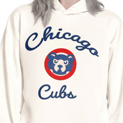 Chicago Cubs Starter Women's Baseline Hoodie Sweatshirt - Cream
