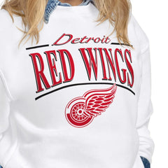 Detroit Red Wings Starter Women's Arch Stripe Fleece Sweatshirt White