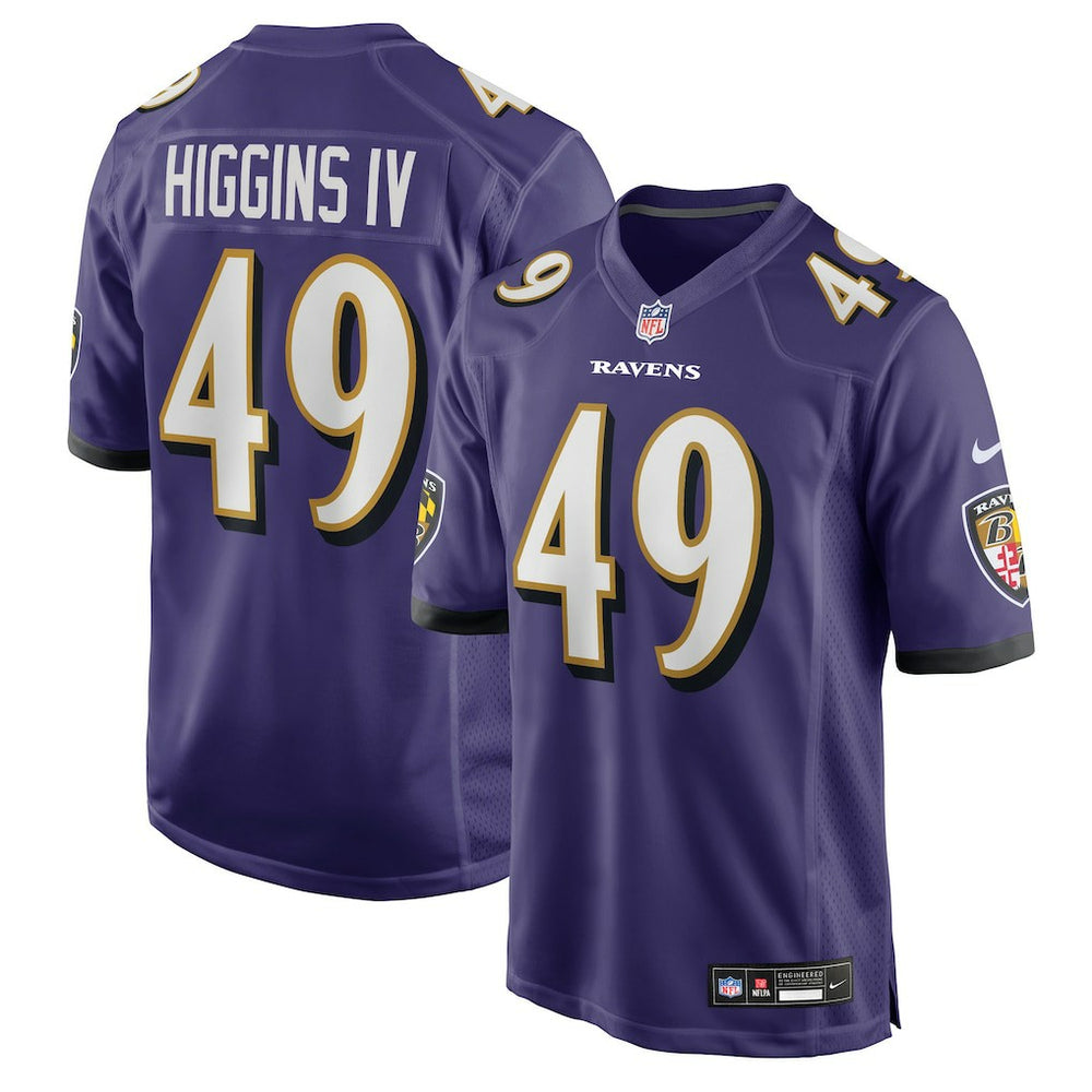 Jay Higgins IV Baltimore Ravens Team Game Jersey - Purple | Nike outlet