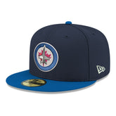 Winnipeg Jets New Era Core Logo Two-Tone 59FIFTY Fitted Hat Navy