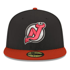 New Jersey Devils New Era Core Logo Two-Tone 59FIFTY Fitted Hat Black