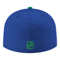 Vancouver Canucks New Era Core Logo Two-Tone 59FIFTY Fitted Hat Blue