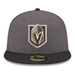 Vegas Golden Knights New Era Core Logo Two-Tone 59FIFTY Fitted Hat Gray