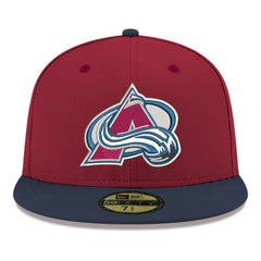 Colorado Avalanche New Era Core Logo Two-Tone 59FIFTY Fitted Hat Burgundy