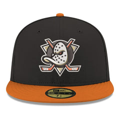 Anaheim Ducks New Era Core Logo Two-Tone 59FIFTY Fitted Hat Black