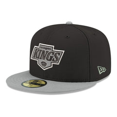 Los Angeles Kings New Era Core Logo Two-Tone 59FIFTY Fitted Hat Black
