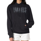 New York Yankees G-III 4Her by Carl Banks Women's Metallic Drop Fleece Hoodie - Black