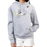 Indiana Pacers G-III 4Her by Carl Banks Women's Shadow Logo Tri-Blend Fleece Hoodie - Gray outlet