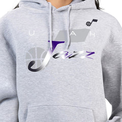 Utah Jazz G-III 4Her by Carl Banks Women's Shadow Logo Tri-Blend Fleece Hoodie - Gray for sale