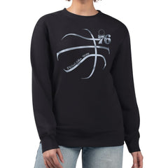 Philadelphia 76ers G-III 4Her by Carl Banks Women's Metallic Print Basketball Sketch Fleece Sweatshirt - Black discount