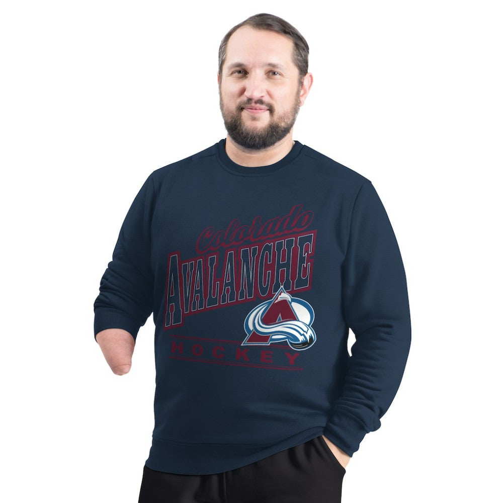 Colorado Avalanche G-III Sports by Carl Banks Adaptive Headliner Fleece Sweatshirt Navy