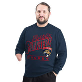 Florida Panthers G-III Sports by Carl Banks Adaptive Headliner Fleece Sweatshirt Navy