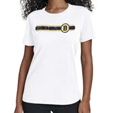 Boston Bruins Starter Women's Team Stripe T-Shirt White