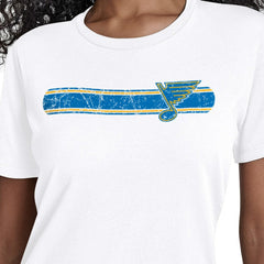 St. Louis Blues Starter Women's Team Stripe T-Shirt White