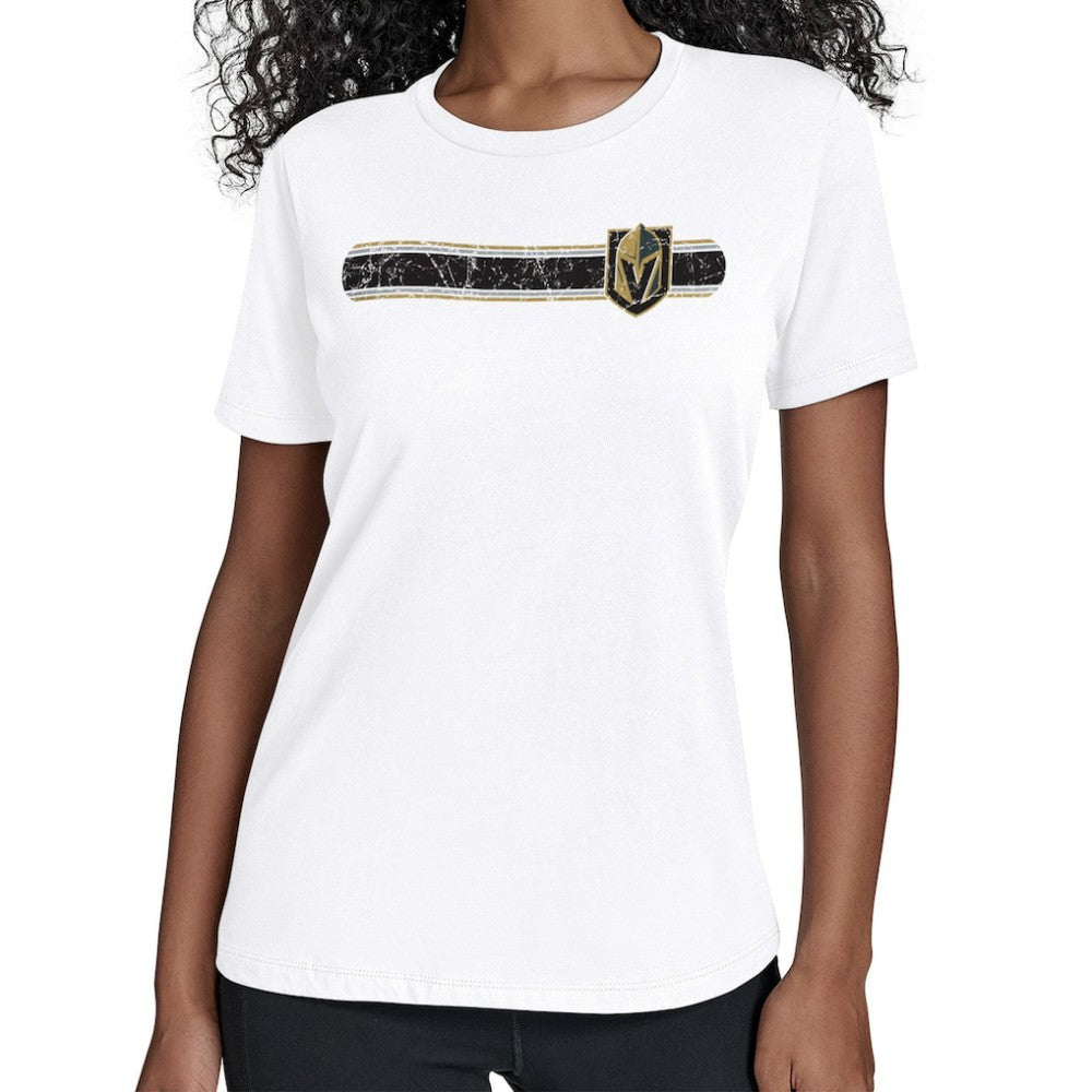 Vegas Golden Knights Starter Women's Team Stripe T-Shirt White