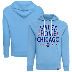 Chicago Cubs Sportiqe Unisex Sweet Home Chicago Olsen Tri-Blend Fleece Hoodie - Light Blue