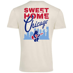Chicago Cubs Sportiqe Unisex Sweet Home Chicago Comfy Tri-Blend Jersey T-Shirt - Cream