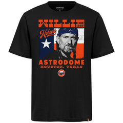 Houston Astros x Willie Nelson Sportiqe Unisex Astrodome Tri-Blend T-Shirt - Black