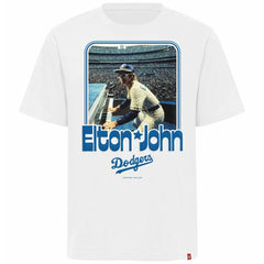 Los Angeles Dodgers x Elton John Sportiqe Unisex Duke Oversized T-Shirt - White