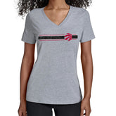 Toronto Raptors Starter Women's Team Stripe V-Neck T-Shirt - Gray outlet
