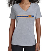 New York Knicks Starter Women's Team Stripe V-Neck T-Shirt - Gray on sale