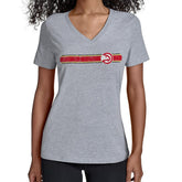 Atlanta Hawks Starter Women's Team Stripe V-Neck T-Shirt - Gray for sale