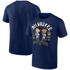 Jackson Chourio & Christian Yelich Milwaukee Brewers Player Duo T-Shirt - Navy