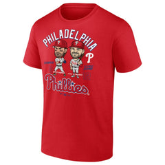 Bryce Harper & Kyle Schwarber Philadelphia Phillies Player Duo T-Shirt - Red