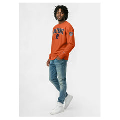 Detroit Tigers Champion Reverse Weave Chenille Sweatshirt - Orange
