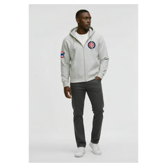 Chicago Cubs Champion Reverse Weave Chenille Full-Zip Hoodie - Gray