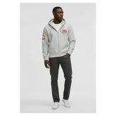 Cincinnati Reds Champion Reverse Weave Chenille Full-Zip Hoodie - Gray