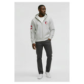 Cleveland Guardians Champion Reverse Weave Chenille Full-Zip Hoodie - Gray