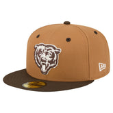 Chicago Bears New Era Two-Tone Walnut 59FIFTY Fitted Hat - Light Brown/Dark Brown on sale