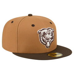 Chicago Bears New Era Two-Tone Walnut 59FIFTY Fitted Hat - Light Brown/Dark Brown on sale
