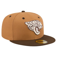 Jacksonville Jaguars New Era Two-Tone Walnut 59FIFTY Fitted Hat - Light Brown/Dark Brown on sale