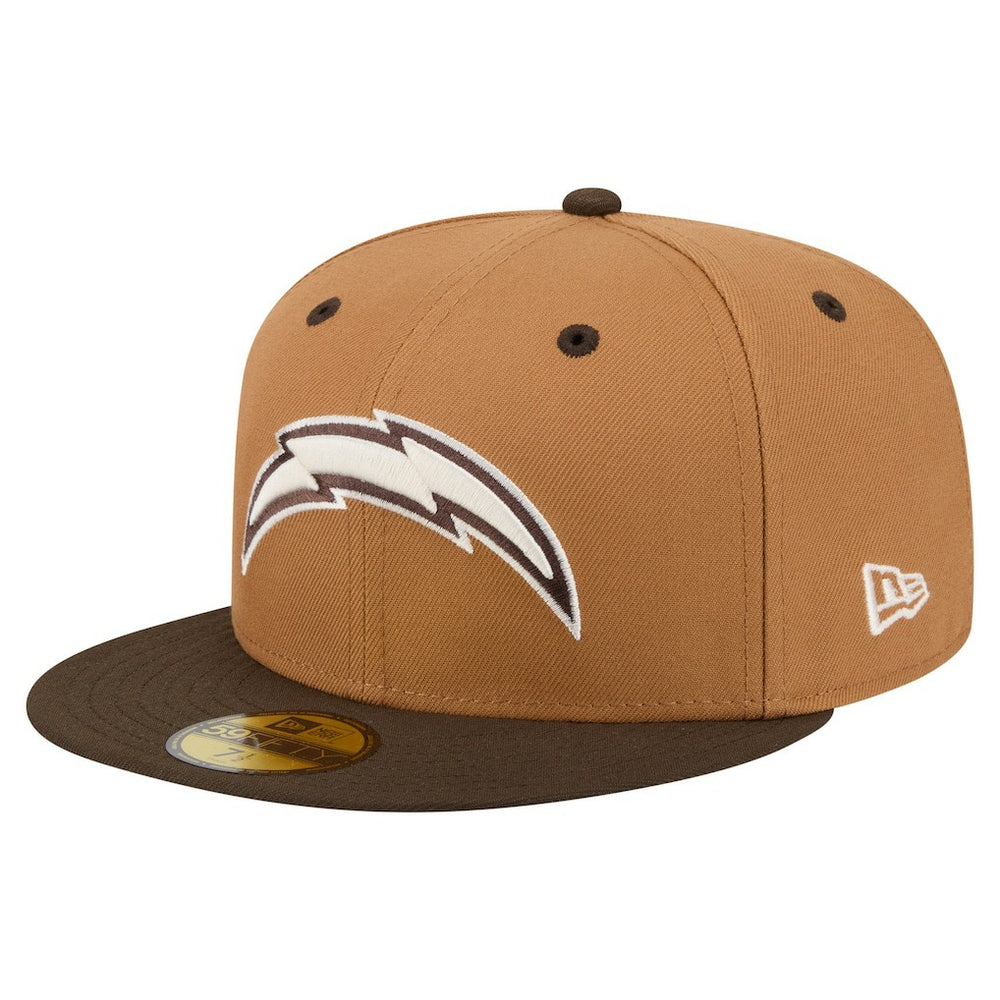 Los Angeles Chargers New Era Two-Tone Walnut 59FIFTY Fitted Hat - Light Brown/Dark Brown outlet