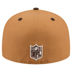 Miami Dolphins New Era Two-Tone Walnut 59FIFTY Fitted Hat - Light Brown/Dark Brown sale