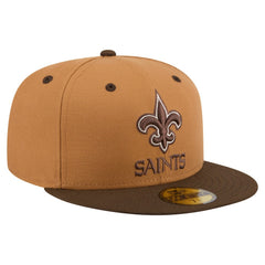 New Orleans Saints New Era Two-Tone Walnut 59FIFTY Fitted Hat - Light Brown/Dark Brown online