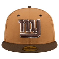 New York Giants New Era Two-Tone Walnut 59FIFTY Fitted Hat - Light Brown/Dark Brown for sale