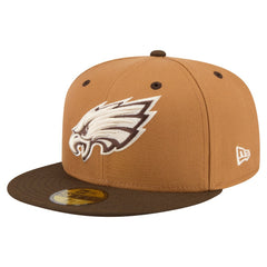 Philadelphia Eagles New Era Two-Tone Walnut 59FIFTY Fitted Hat - Light Brown/Dark Brown outlet