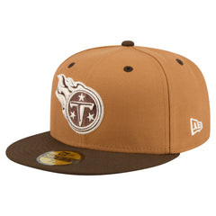 Tennessee Titans New Era Two-Tone Walnut 59FIFTY Fitted Hat - Light Brown/Dark Brown sale