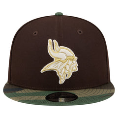 Minnesota Vikings Adult Burnt Wood Camo 9FIFTY Snapback Hat - Dark Brown cheap