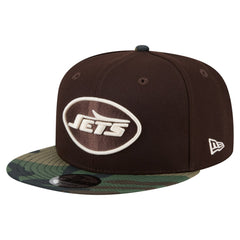 New York Jets Adult Burnt Wood Camo 9FIFTY Snapback Hat - Dark Brown cheap