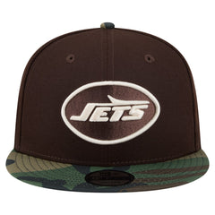 New York Jets Adult Burnt Wood Camo 9FIFTY Snapback Hat - Dark Brown cheap