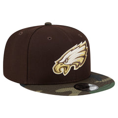 Philadelphia Eagles Adult Burnt Wood Camo 9FIFTY Snapback Hat - Dark Brown online