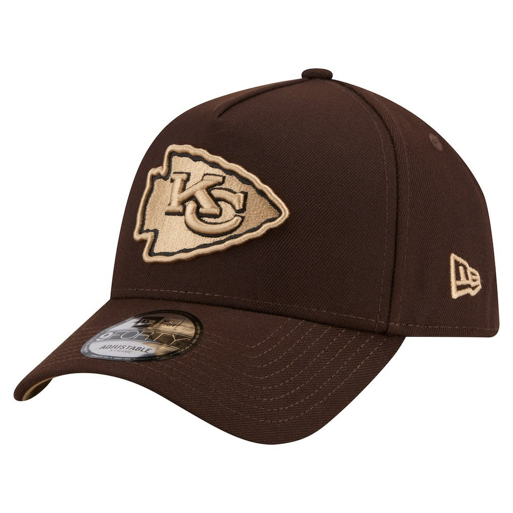 Kansas City Chiefs New Era Burnt Wood A-Frame 9FORTY Adjustable Hat - Dark Brown cheap